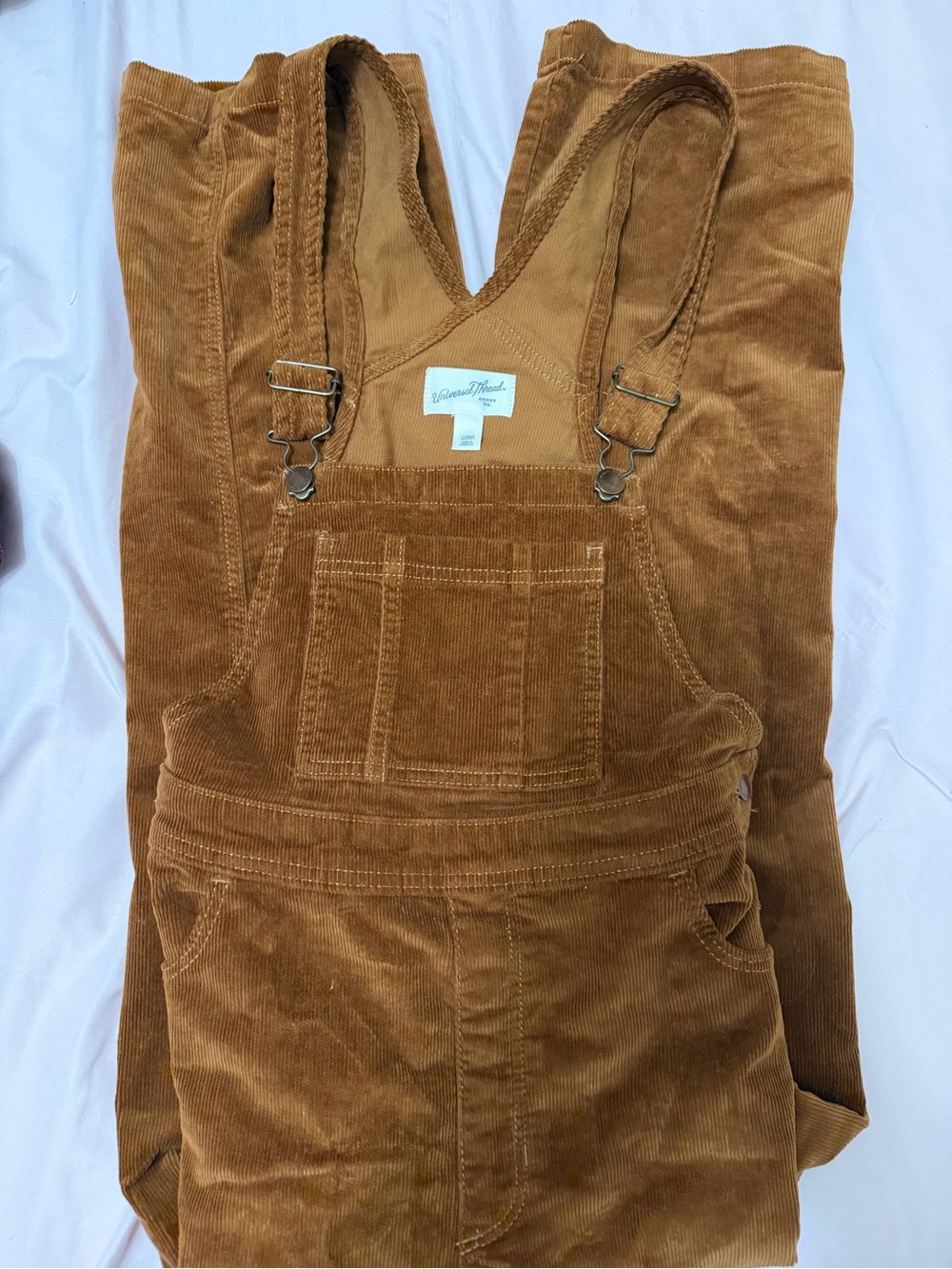 Universal Thread Chestnut Brown Corduroy Overall Jumpsuit